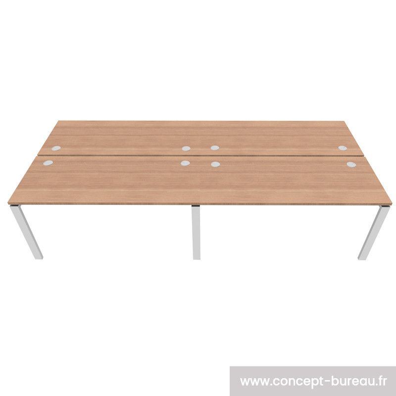 Paris - bureau open space bench pour 4 personnes - fabrication française - garantie 5 ans_3