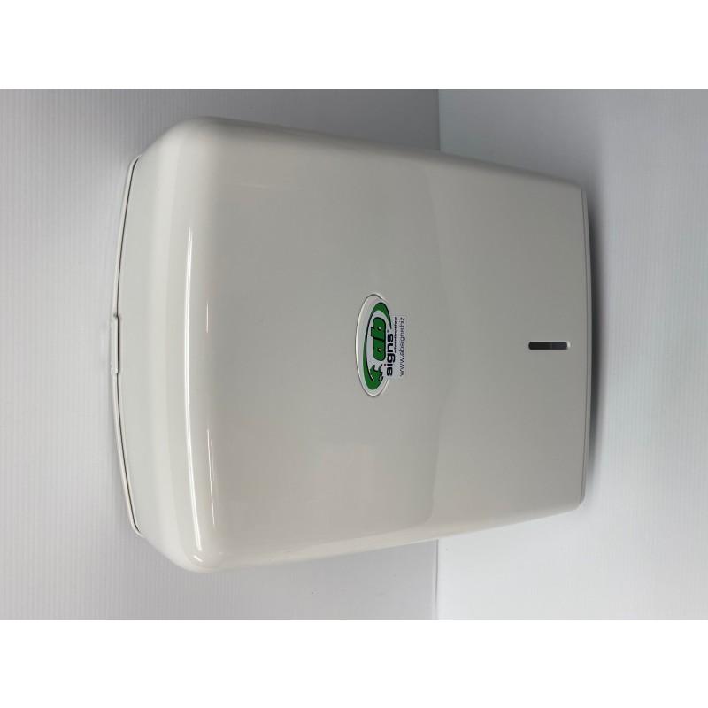 Distributeur d'essuie-main en papier - 600 pièces - format V/Z/M - blanc cassé avec fermeture à clé_3
