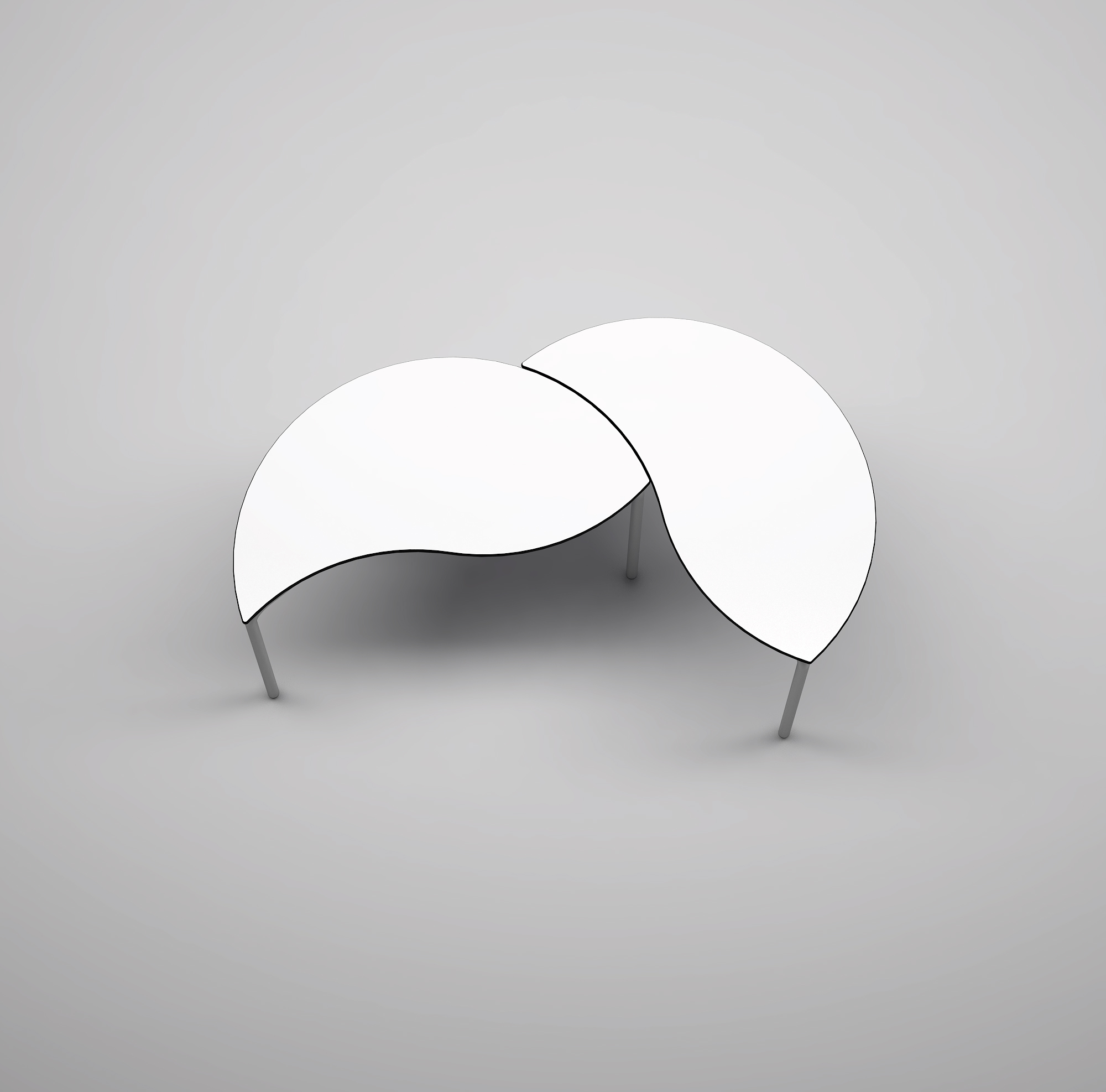 Table scolaire Yang - structure métallique et finition blanche - pieds réglables_3