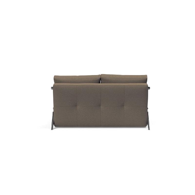 Canapé convertible design Innovation Living - Cubed 02 Chrome - 200x160 cm - Tissu Argus Brown_3
