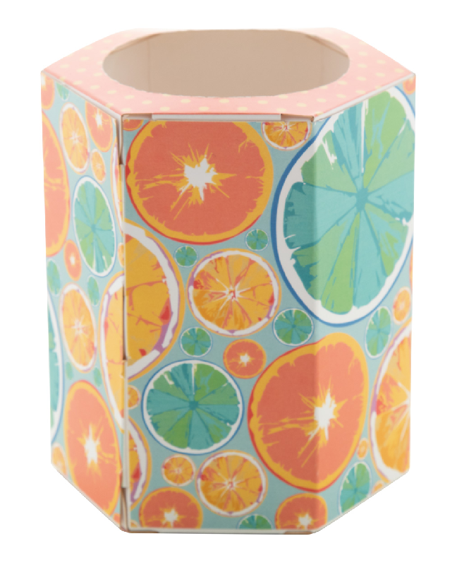 Pot à crayons hexagonal en papier personnalisable - Marquage quadri inclus - Minimum 100 pcs_3