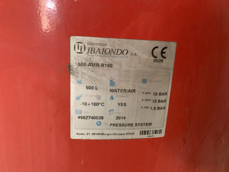 Cuve de chaudière d'occasion ibaiondo 500 litres - référence : c6509_3