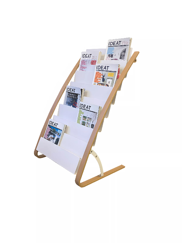 Presentoir de sol 8 compartiments bois et blanc_3