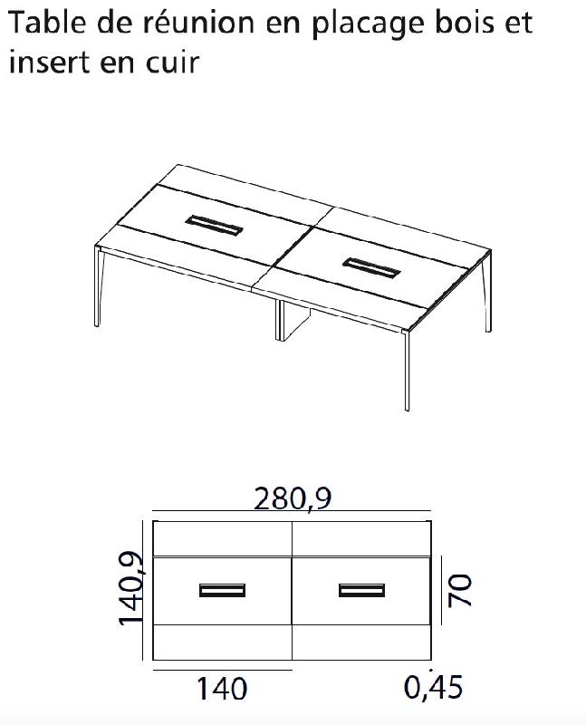Table de conférence X9 pour 8 personnes - Officity. - Anthracite, Orme gris_3