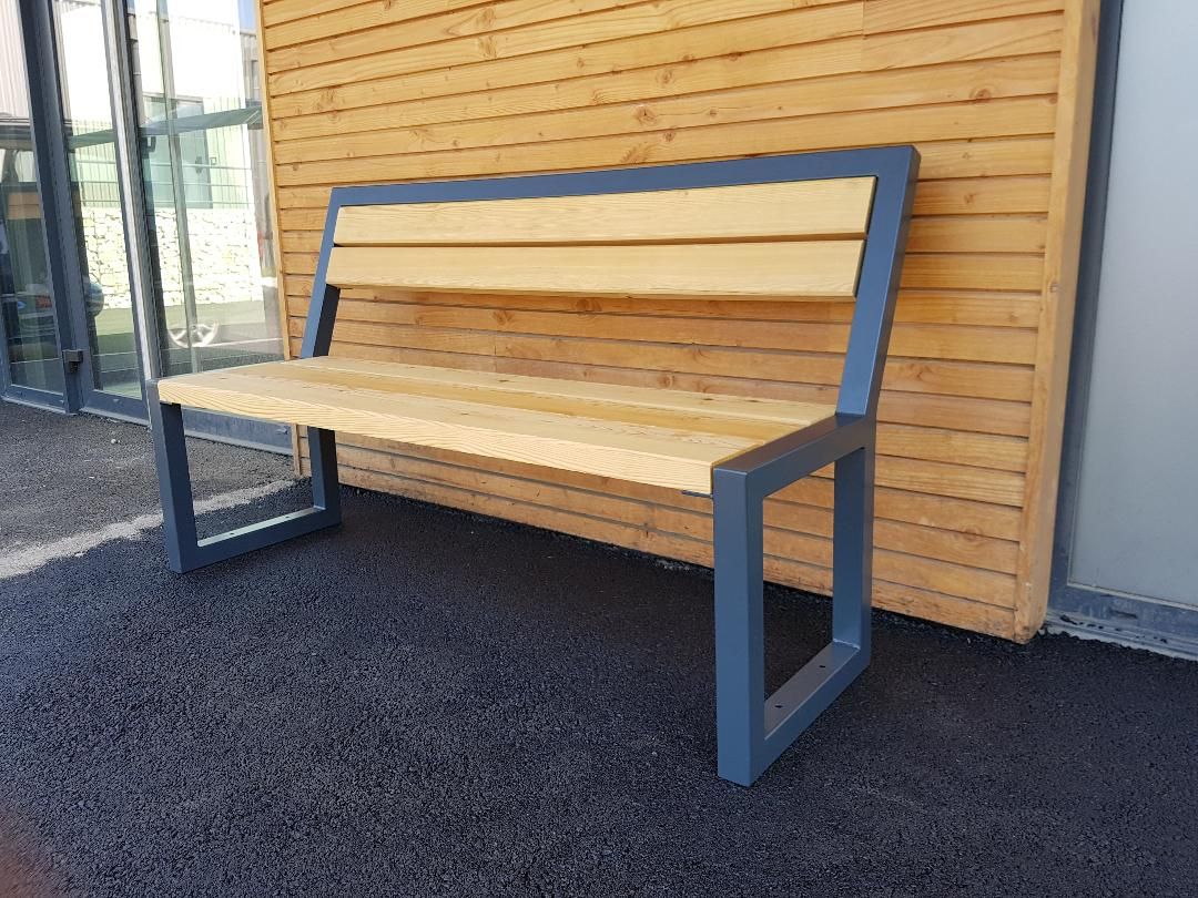 Banc MIAMI STEEL - Design urbain en acier avec finition polyester - Personnalisable_4