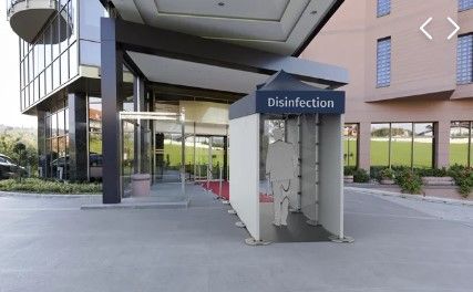 Tunnel de désinfection Mastertent - structure en aluminium, buses en acier inoxydable, faible consommation d'énergie et d'eau_3