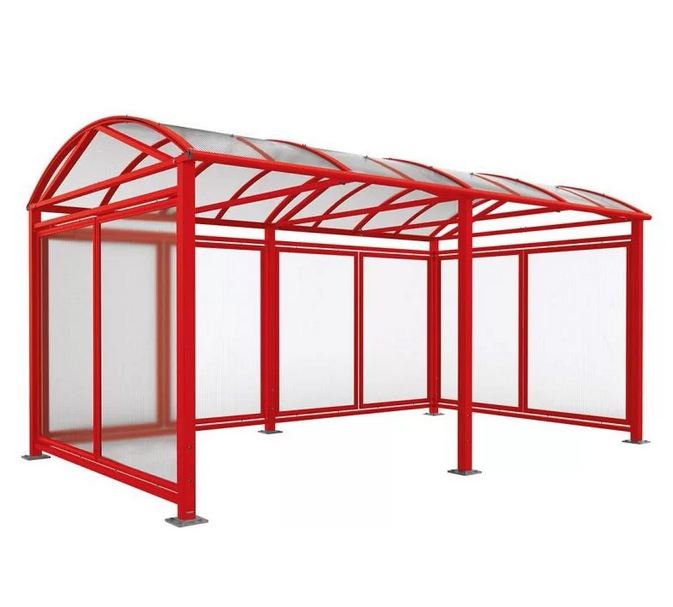 Abri vélos et motos voûte Large - Dimensions 2520x2640x2830 mm - Structure en acier galvanisé - Toiture en polycarbonate alvéolaire traité anti-UV_3