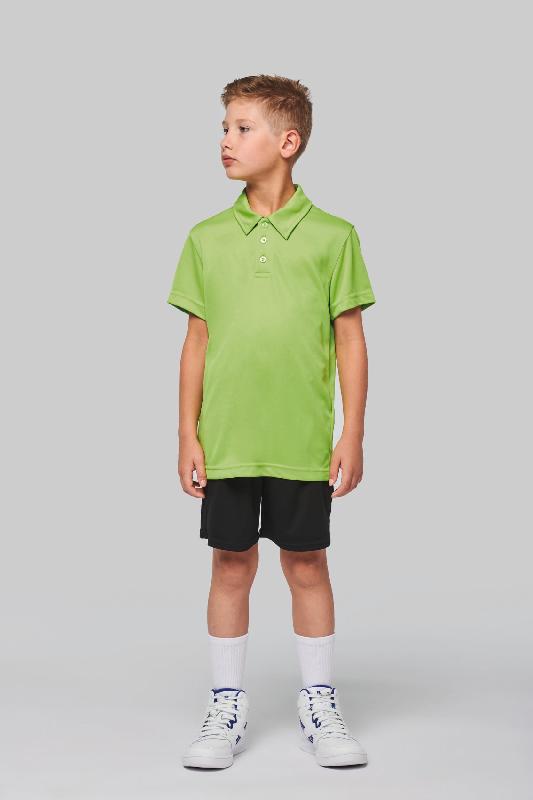 Polo sport manches courtes enfant - PROACT - Réf: PA484 - 100% polyester respirant - Taille 8/10 ans - Couleur orange_3