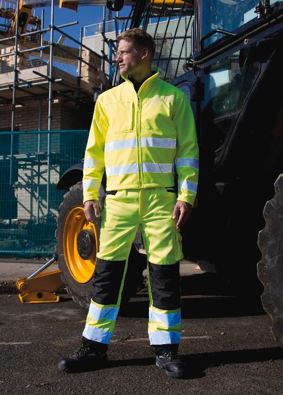 Veste Softshell High Viz - Réf: R117 - Imperméable et respirante avec matériaux réfléchissants 3M_3