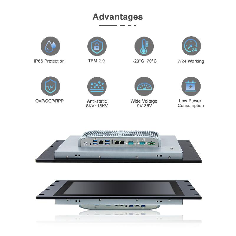 Panel PC industriel fanless 17 pouces 5:4 SXGA pour HMI, supervision et automatisation - EVI-C017SRC - Intel Elkhart Lake_3