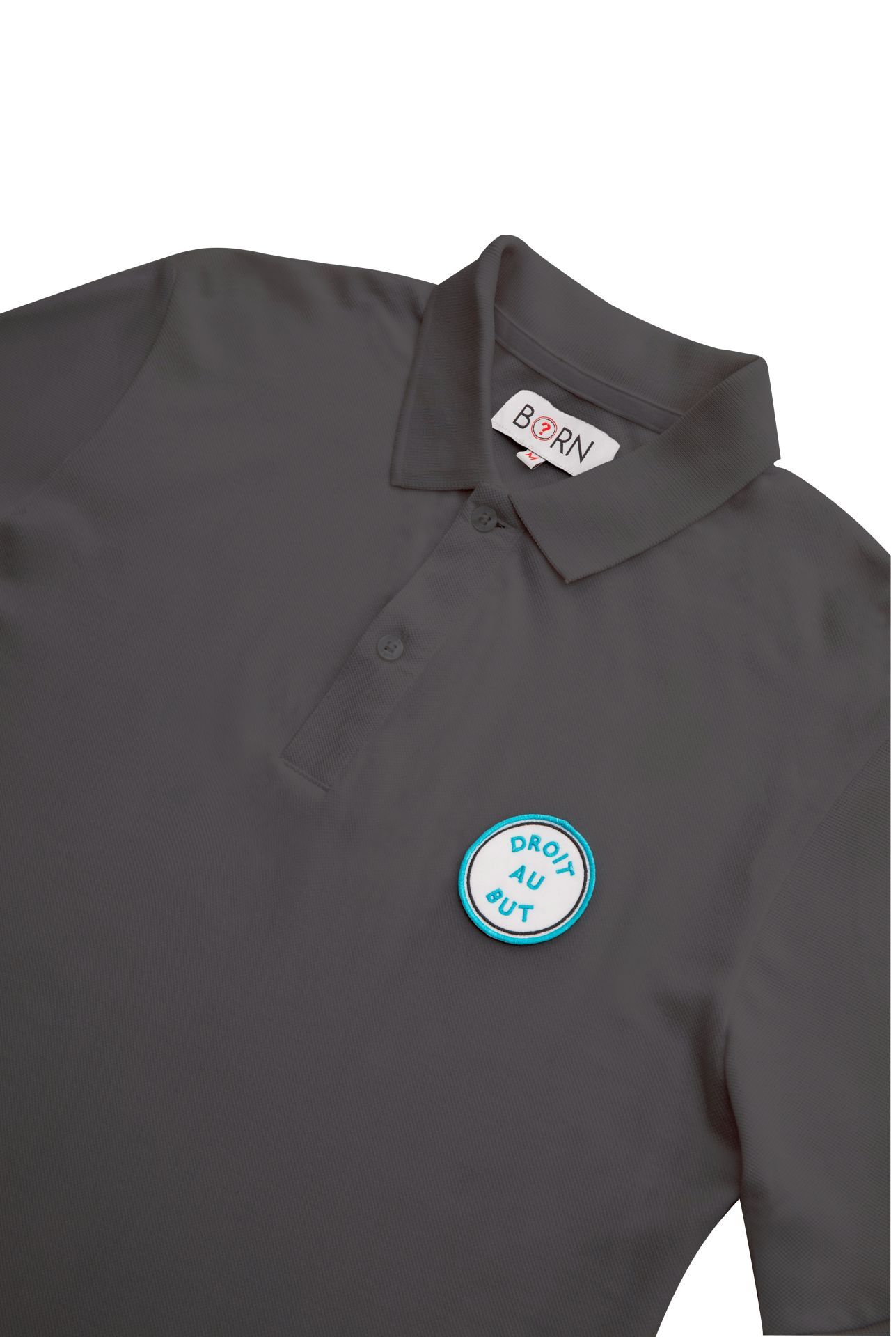 Polo manches courtes unisexe - Born Collection - 100% coton bio - Personnalisable avec patch à scratch_3