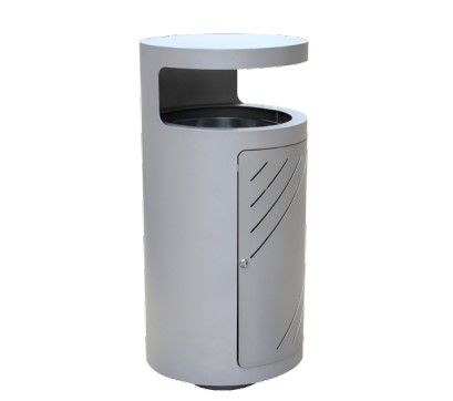 Poubelle publique Up23t - corbeille Mielek Top - Novatilu - 70 litres - acier galvanisé_3