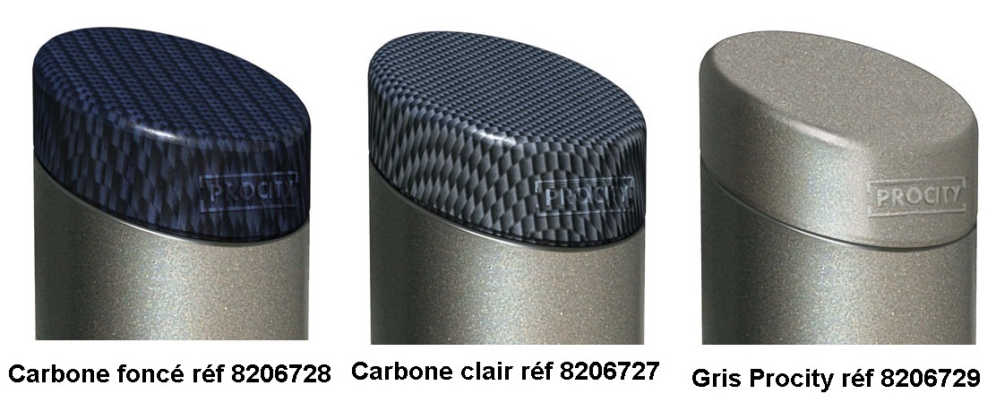 Potelet fixe ellipse - diamètre 90mm - acier peint sur zinc - pommeau aluminium moulé - 10 finitions disponibles_3