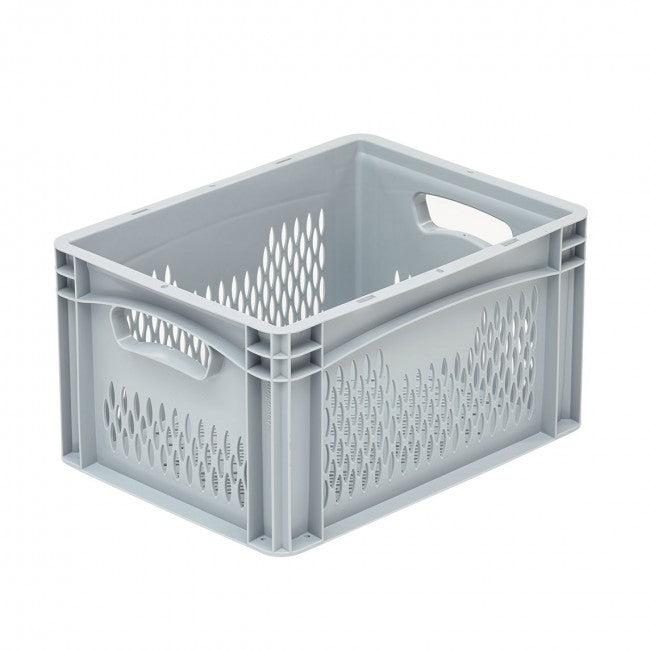 Bac euro ajouré - 190470 – Gris argenté - 600 x 400 x 220 mm_3