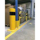 Poteau de protection à mémoire de forme en Polyuréthane - 270/1000mm - tête plate - noir/jaune pour la sécurité des véhicules et du matériel_3