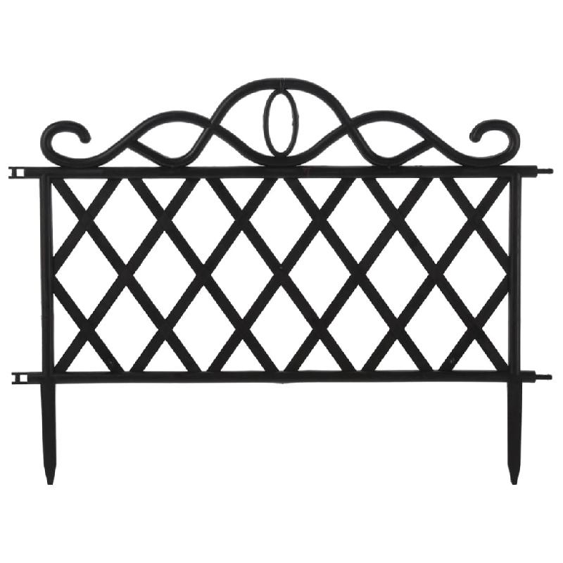 Progarden clôture de jardin décorative 5 pcs pp noir 48x34 cm 447579_3