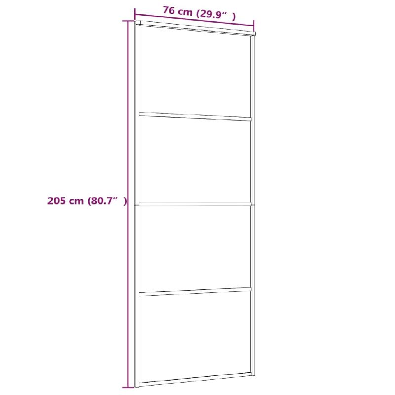 Vidaxl porte coulissante aluminium et verre esg 76x205 cm noir 149479_3
