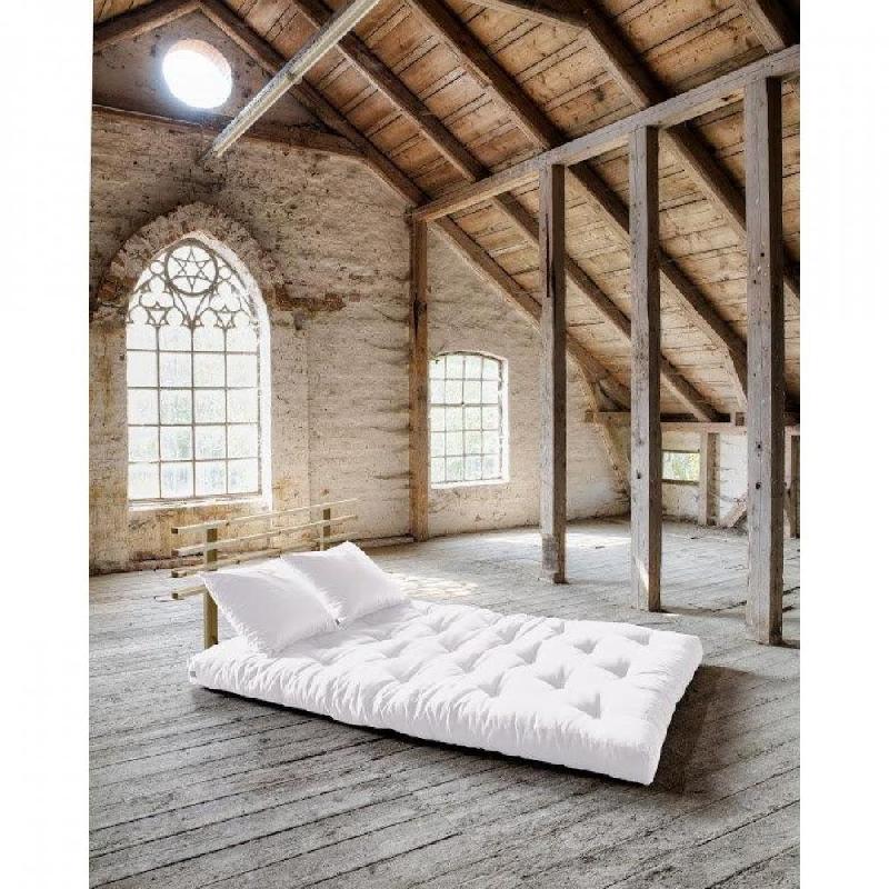 Canapé lit futon Shin Sano - naturel et pin massif - couchage 140x200 cm - design japonais - marque Karup_3