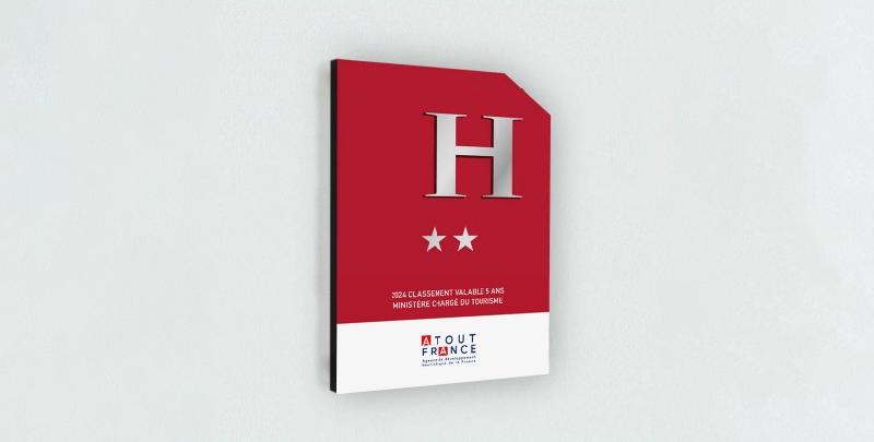 Panonceau de classement Hôtel - Plaque aluminium dibond 308x420mm - antigraffiti et anti UV_3