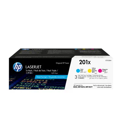 201X LaserJet, lot de 3 cartouches de toner grande capacité authentiques, cyan/magenta/jaune_3