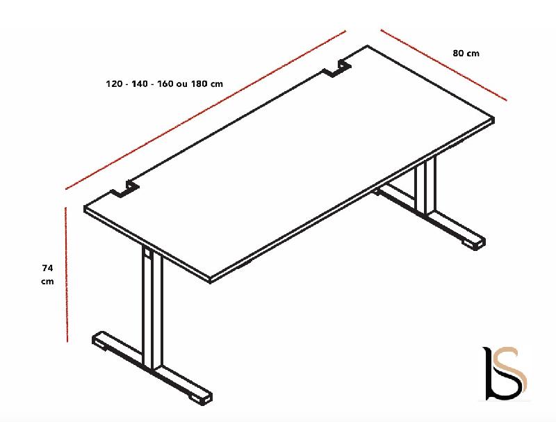 Bureau individuel Yan - MDD - Blanc 9010, 120, Anthracite_3