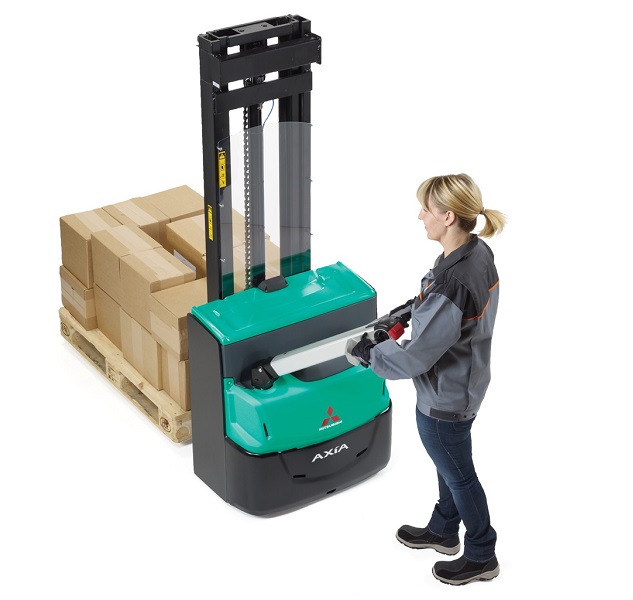 Gerbeur électrique accompagnant Mitsubishi AXIA ES SBP10N2 - 1000 kg - Compact et maniable pour espaces exigus_3