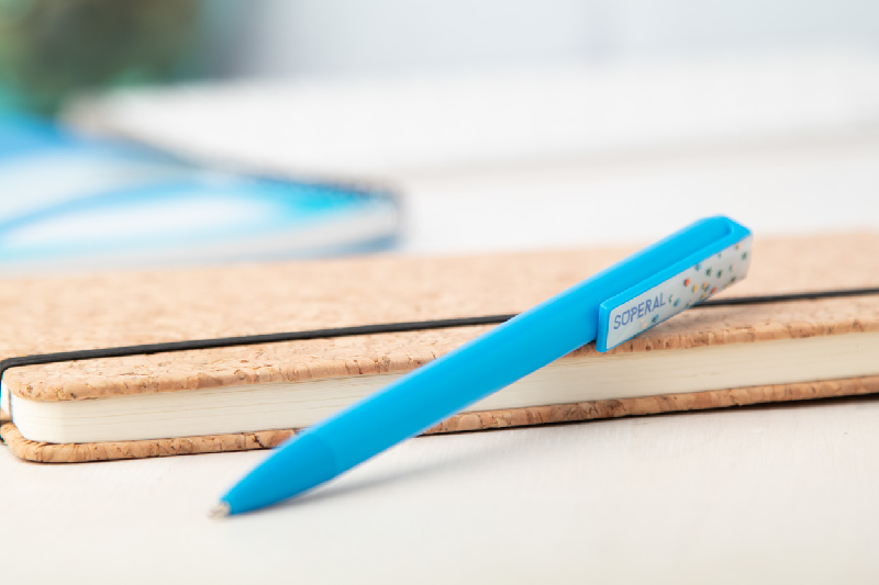 Stylo à bille en plastique - mouvement spécial du clip - encre bleue_3