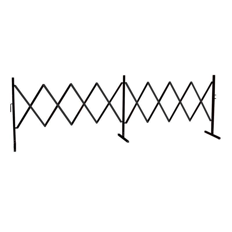 Barrière de sécurité extensible - Noir / Avec pieds fixes / 4000x450x1000_3