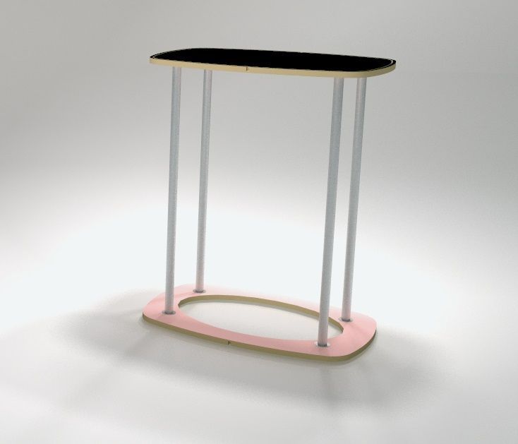 Comptoir parapluie rectangulaire avec toile imprimée