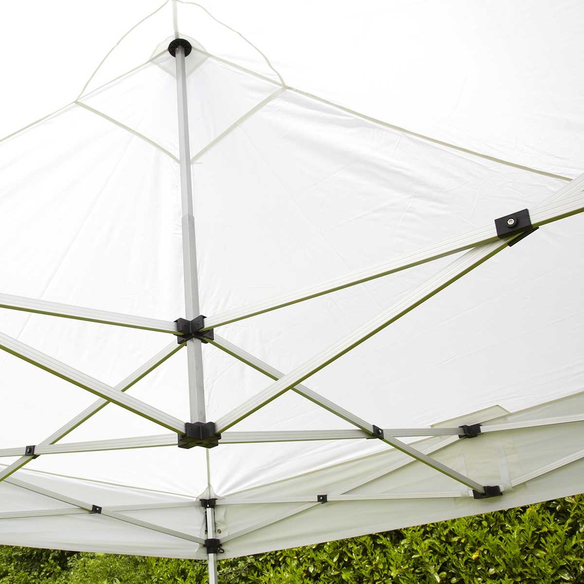 Tente pliante professionnelle 3x3m - Aluminium 40mm - Toile 300g/m² imperméable - Blanche_3