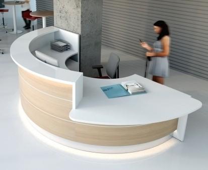 Banque d'accueil courbe bi-colore modèle Valde - MDD - Chêne Canadien, Droite_3