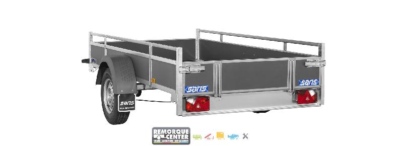 Remorque polyvalente en bois - WOODY FW150 - 1 essieu freiné - PTAC : 1500 Kg - 306 x 154 cm - Saris - Reference SARIS_WOODY_DV75_3