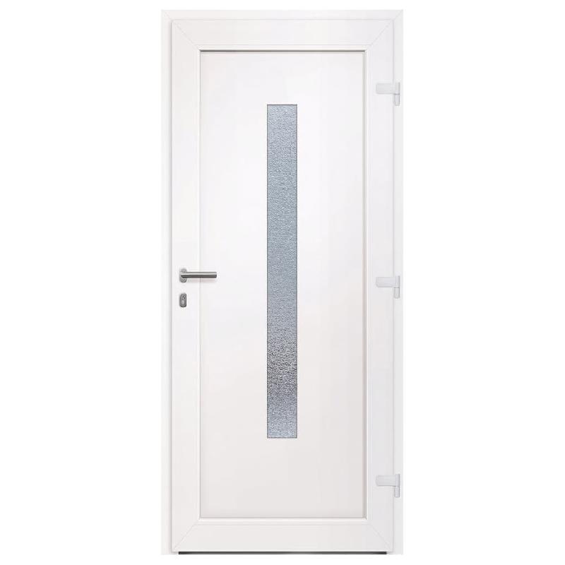 Vidaxl porte d'entrée anthracite 88x200 cm pvc 3157089_3