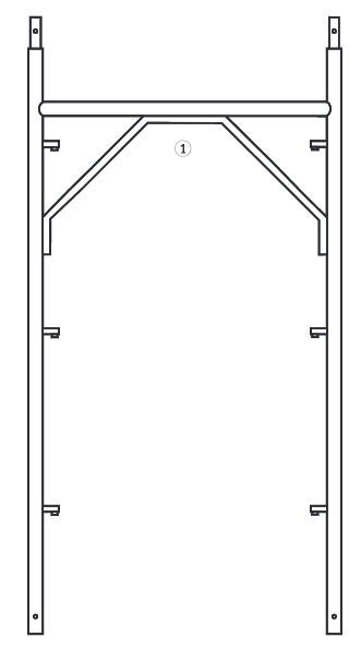 Tp105 échafaudage-cadre à basculeurs - Condor - Hauteur 200 cm - Cadre robuste et certifié_3