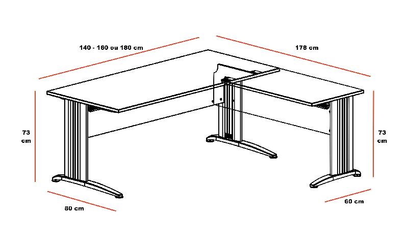 Bureau d'angle Sigma - Mobel Linea - 180, Blanc, Acacia foncé, Droite_4