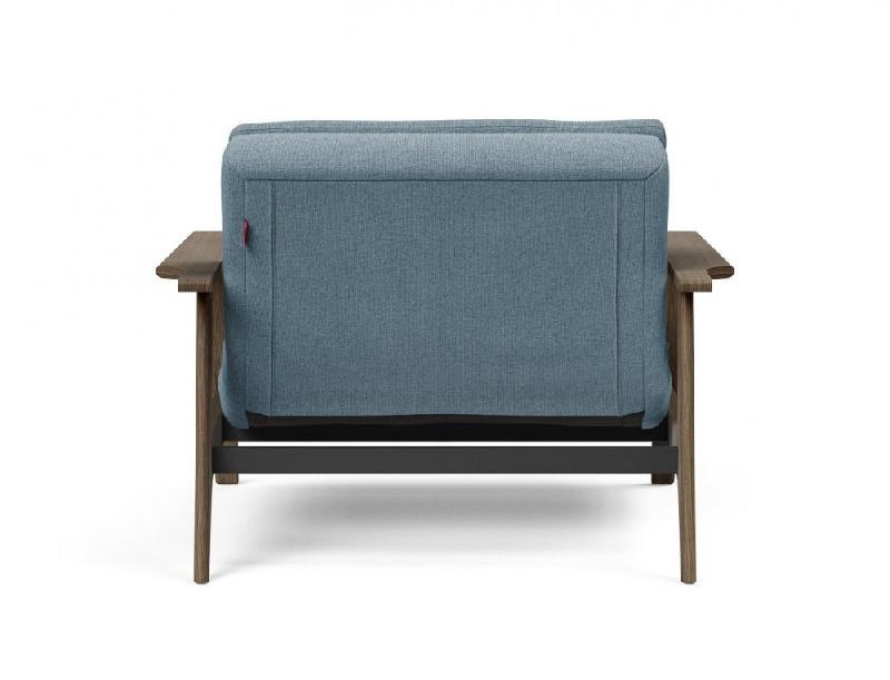 Fauteuil design convertible Innovation Living Dublexo Frej Soft Indigo - Couchage 90x115 cm - Piétement chêne fumé_3