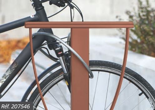 Appui vélos Lisbonne - faible encombrement - barrière main courante - largeur 505 mm_3
