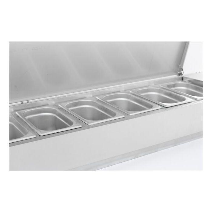 Kit réfrigéré 5xGN1/4 L1200mm couvercle en acier inox Combisteel_3