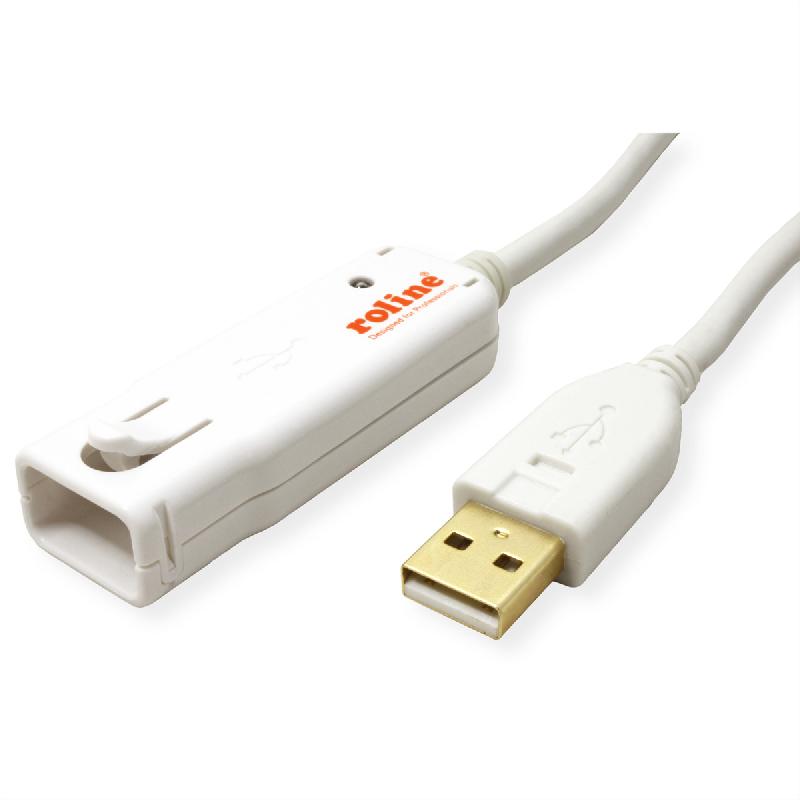 ROLINE Rallonge USB 2.0 blanche pour 12.04.1085, 12 m_3