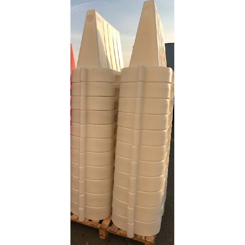 Séparateur de voie lestable et empilable - lot de 22 - polyéthylène haute densité - 80 cm - Plast'Up Rotomoulage_3