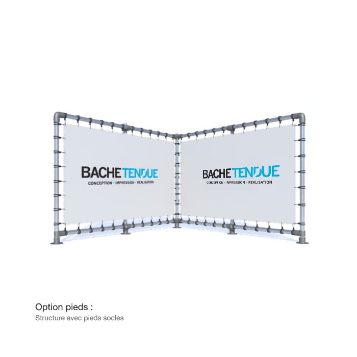Stand en V réglable - Bâche Tendue - So-Stand_3