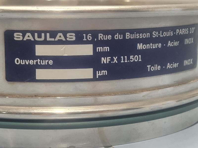 Tamis de test en acier inox SAULAS 200x50mm - 1 mm_3