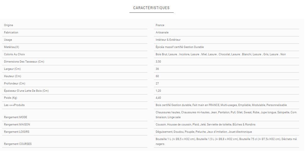 L6 - Caisses en bois - Simply A Box - L36 x H60 x P27 cm - Fabrication artisanale en France - Bois brut ou lasuré_3