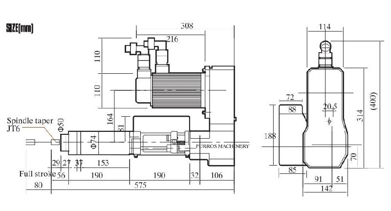 PRST5-S - Unité de perçage et taraudage PURROS - 0-5000 rpm, forage aluminium Ø18 / acier Ø13, taraudage aluminium M20 / acier M16_3