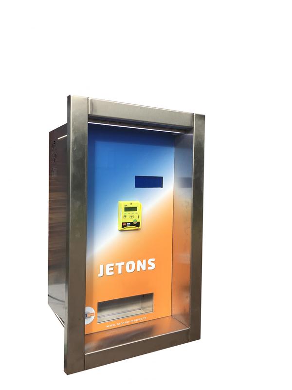 Distributeur de jetons encastrable - 1 ou 2 hopper universel avec pièces et/ou billets - accès arrière_3