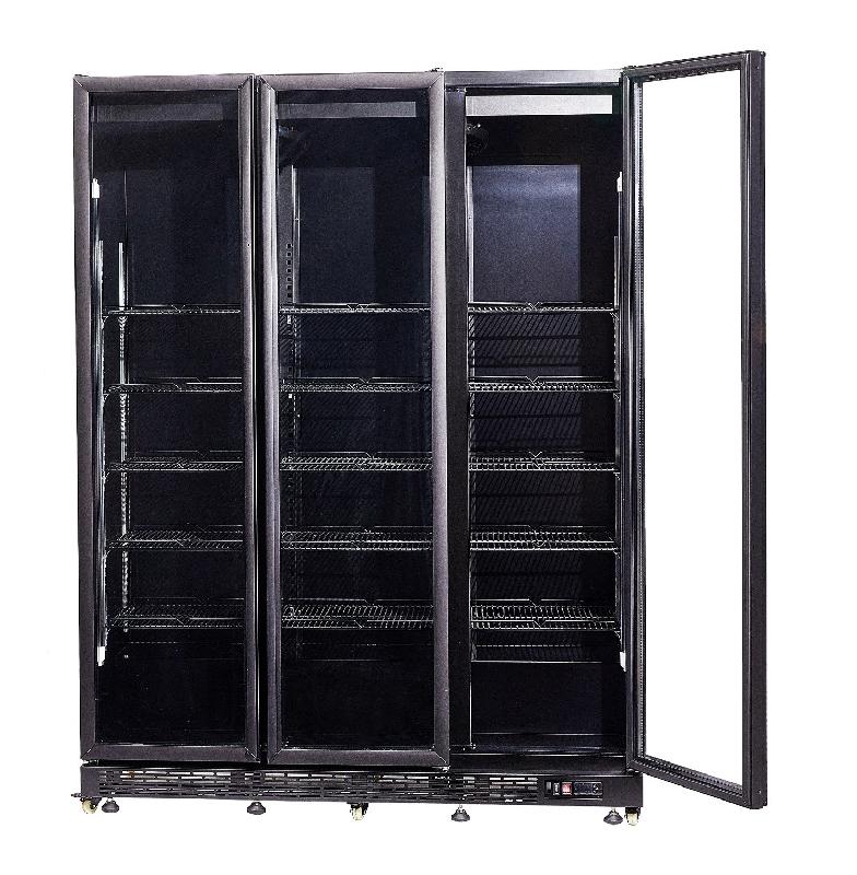 Réfrigérateur 3 portes en verre noir nap-1200 l1600 7455.1920 COMBISTEEL_3