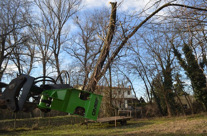 Grappin coupeur forestier bi200 light - omef-group srl - prise min du tronc 50 mm - ouverture de coupe 170 et 200 mm_3