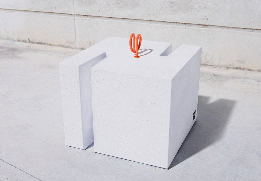 350 - Porte-vélos B Park by SIT Urban Design - en béton hydrofuge et fer laqué - 310 kg - 55 x 45 x 55 cm_3