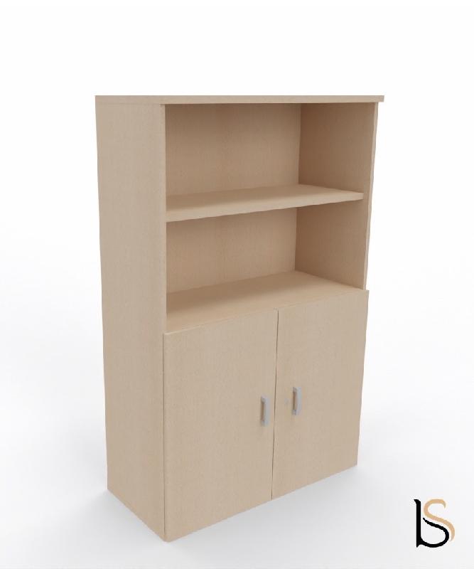 Armoire moyenne avec portes basses - Mobel Linea - 100, Hêtre_3