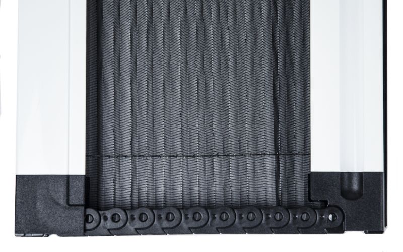 Moustiquaire plissée - Mosquituria - système horizontal avec tissu en polypropylène noir_3